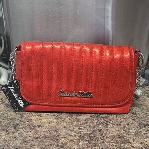 Lux de Ville Shimmering Red Clutch